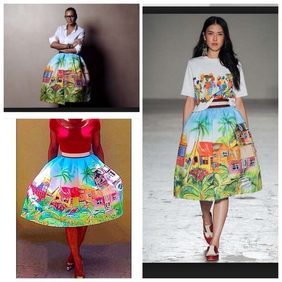 Stella Jean Camello Skirt Small 40 42 - Picture 3 of 6